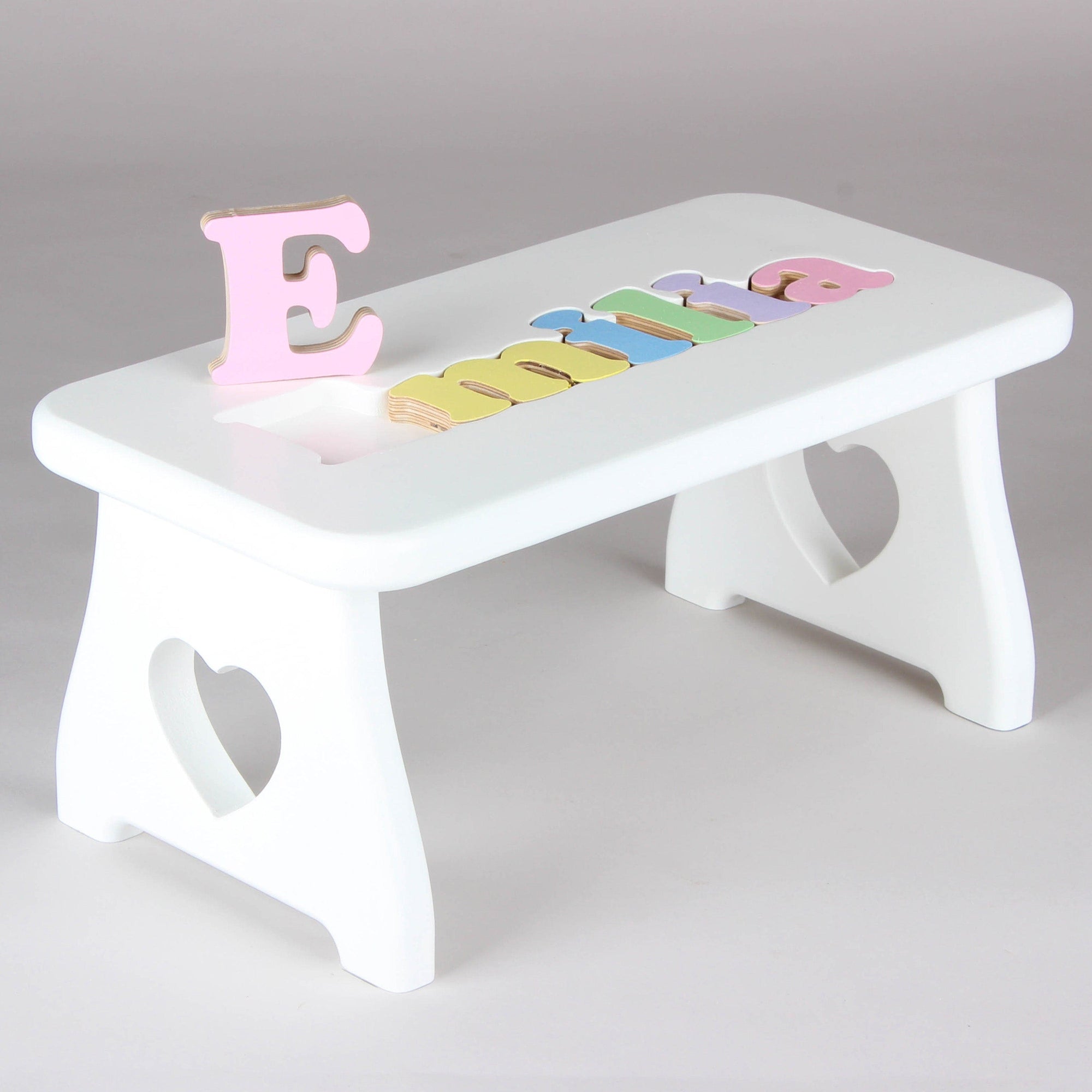 personalized step stool puzzle